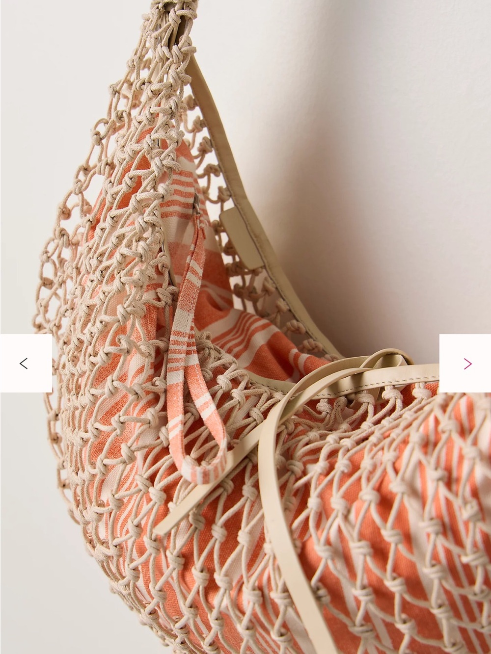 NWT Free People Silver Springs Cream Woven Shoulder Bag - Stylish Beach Tote - Picture 3 of 12